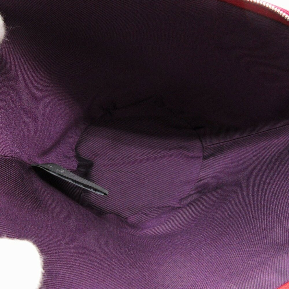 Hermes Palmire Canvas Rouge Vif Prune Pouch 0179h… - image 4